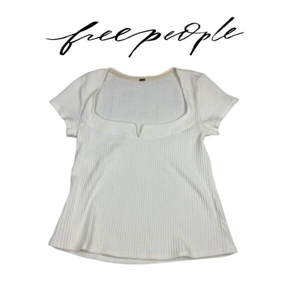 Free People Tops - Free People Off White Ribbed Top. Sz M